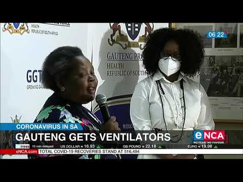 Gauteng gets ventilators
