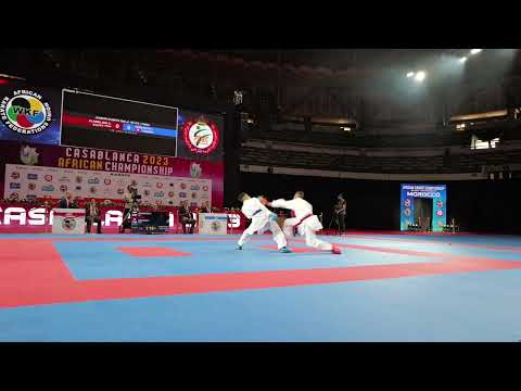 2023 UFAK // final of JUNIOR KUMITE MALE -55 KG: ALAMELDIN SAMER (EGYPT) vs FERCHICHI IHEB (TUNISIA)
