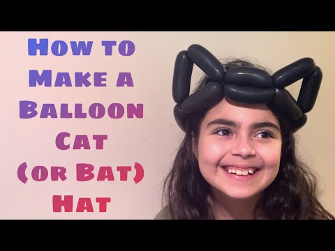 How to Make a Balloon Cat (or Bat) Hat