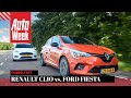 Renault Clio vs. Ford Fiesta - AutoWeek Dubbeltest - English subtitles