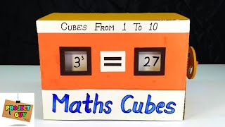 Maths Cubes Working Model For School Exhibition | maths project | maths model | maths day projects |