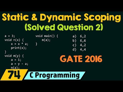 Static and Dynamic Scoping Solved Question 2