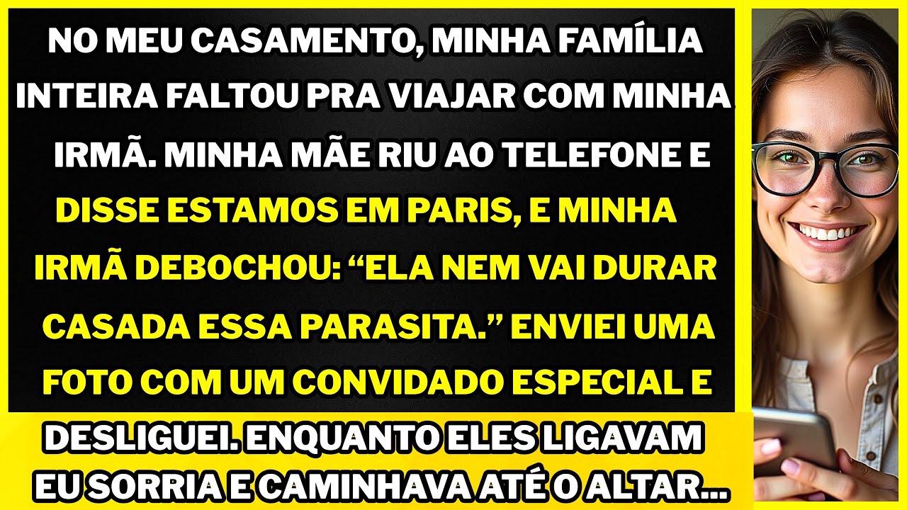 "No meu casamento, meus pais estavam em Paris. Mandei uma foto. Horas depois, começaram a ligar."