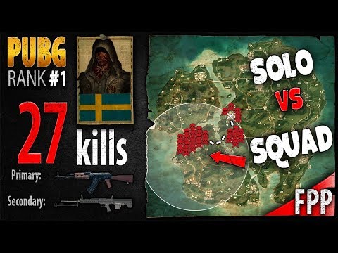 PUBG Rank 1 - FaZe Fuzzface 27 kills [EU] Solo vs Squad - PLAYERUNKNOWN'S BATTLEGROUNDS