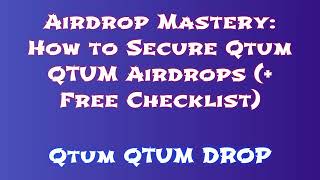 Claim Free Qtum QTUM Airdrop  | Learn How to Swap or Sell Qtum QTUM Airdrop