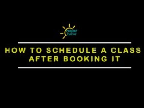 How to Schedule a Class After Booking a Class on Noor Tutor