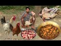 COUNTRY CHICKEN CURRY Tribe Village House Pet Desi Chicken Curry Recipe Cooking Eating By Gunilal