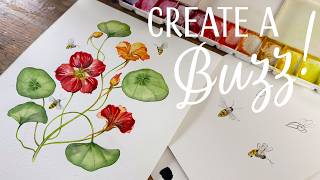 The Secret to Bringing Flower Paintings to Life: Add Bees!