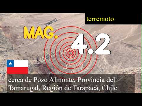 😱🚨  Terremoto cerca de Pozo Almonte, Provincia de Tamarugal, Región de Tarapacá, Chile actualizacion