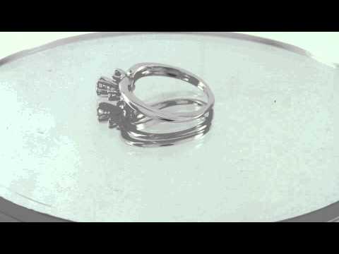 Estate 0.33CT Round Diamond 14K White Gold Engagement Ring Certified