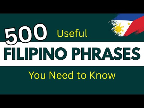 500 USEFUL FILIPINO PHRASES  | English Speaking Practice | TALK TO ME IN TAGALOG