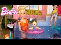 Barbie Doll Family Pool Party Cozy Bedtime Routine
