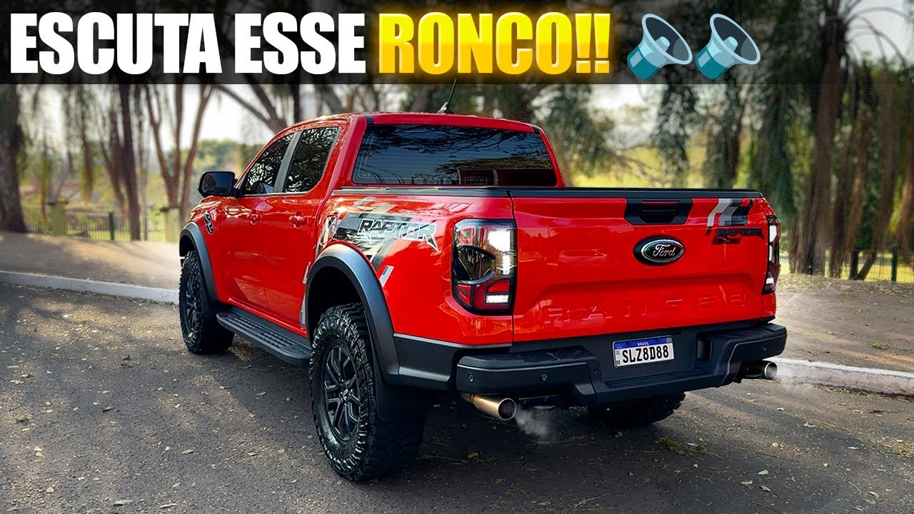 FORD RANGER RAPTOR COM DOWNPIPE E FLASH COVER USADA NA FAZENDA!!