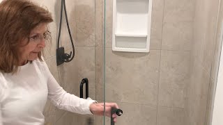 Install Frameless Shower Doors in Bathroom Remodel @DIY Boomers
