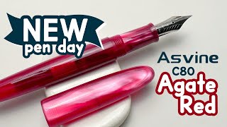 Unboxing Asvine C80 NEW Agate Red Fountain Pen Review
