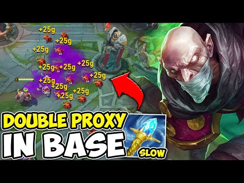 I PULLED OFF THE DOUBLE BASE PROXY IN A REAL RANKED GAME! (10 CS PER MINUTE)