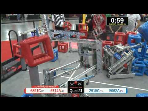 2015 VRC Tech Q31 - 6891C 6714A vs 2915C 5062A - 75 to 36 - VEX Worlds 2015 - Technology Division