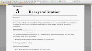 Re-crystallization of Crystal Meth(or how to recrystallize your sample in organic chemistry lab)