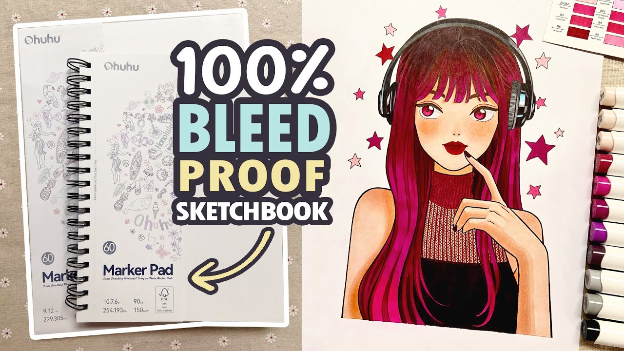 The Best Sketchbooks for Markers? // Trying out Ohuhu Bleedproof Double Sided Marker Pad