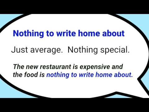 Nothing to write home about