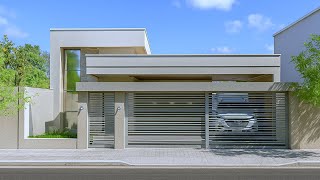 Uma casa Térrea elegante e confortável | VEJAS AS DIMENSÕES DA PLANTA |