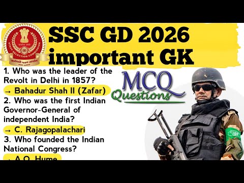 Top 60 GK and science questions || TA Army Agniveer and SSC GD || Important MCQs 