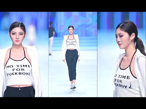 针织面料运动套装，天使名模橙子演绎