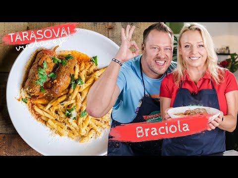 Tarasovų virtuvėje – naminis „braciola“ receptas 🔥🔥🥩