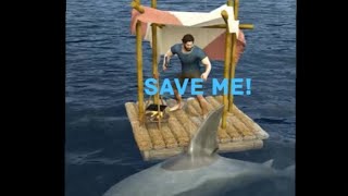 Surviving on abandoned ocean on a raft#survival#ocean#survival and craft#shark#endless gaming