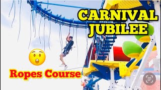 OMG Suspended in Mid Air! Scary Carnival Jubilee Ropes Course! Are You Brave Enough To Do It?