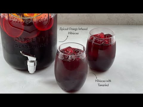 How to make Hibiscus iced tea/ karkade (two ways)