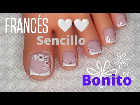 Decoración de uñas /FRANCÉS blanco/ sencillas /bonitas . 😍