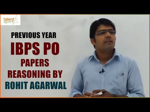 Previous Year IBPS PO Papers Reasoning By Rohit Agarwal | IBPS PO Preparation | TalentSprint