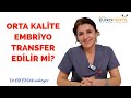 ORTA KALİTE EMBRİYO TRANSFER EDİLİR Mİ? #ortakaliteembriyo #embriyotransferi