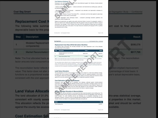 Inside a Cost Segregation Study: Full 40+ Page Example Report
