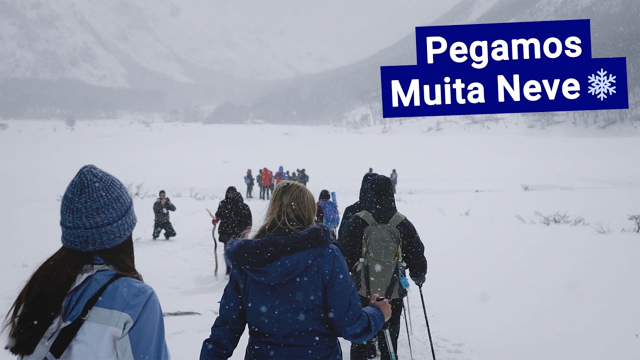 LAGUNA ESMERALDA congelada em pleno INVERNO de Ushuaia