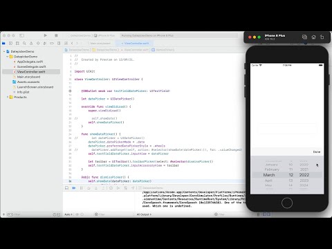 UIDatePicker as Input View to UITextField with Toolbar in Swift (XCode 12)