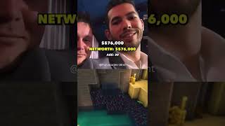 Andrew Tate's net worth through out the years.