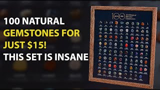 100 Natural Gemstones for Just $15?! This Set Is Insane! 💎✨ #gemstonehaul #budgetfinds #crystalvibes