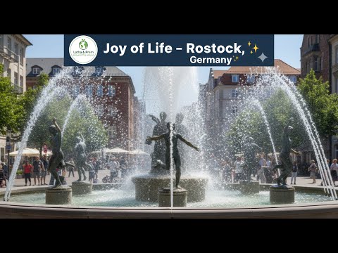 🎓 Rostock University Square | Historic Landmark & Joy of Life Fountain | Latha & Prem 🌍 #travelvlog