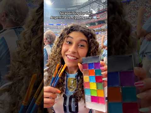 Facepainting During a World Cup Game! Argentina 🇦🇷 vs Egypt 🇪🇬  #ad #FIFAWorldCup