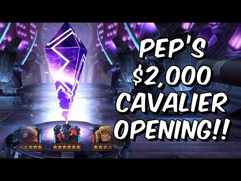 300x Cavalier Crystal Opening - Pep's $2,000 5 & 6 Star Opening - Marvel Contest of Champions