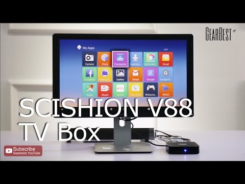 Image for YouTube video with title SCISHION V88 TVBox Rockchip 3229 Quad Core & LP-08 Sound Bar Bluetooth Speaker - Gearbest.com viewable on the following URL https://youtu.be/H6RG__ey6zI