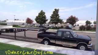 WTF Overloaded Hauler 3 Car Trailer 5th Wheel Crazy Under Powered Transport Truck Video