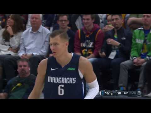 Kristaps Porzingis vs. Jazz: 15 pts, 2 reb, 1 ast, 1 stl, 1 blk ALL PLAYS 2019/2020 [25.01.20.]