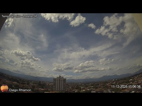 Ao vivo - Céu de Lorena-SP e Serra da Mantiqueira - 11/12/2025