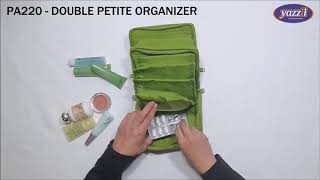 PA220 Double Petite Organiser | Yazzii Travel Bags