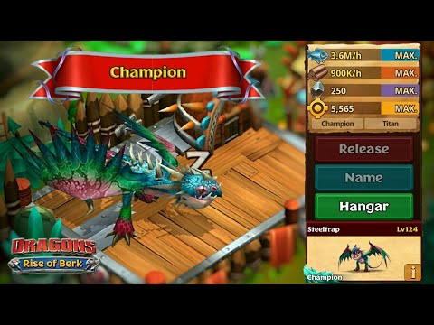Steeltrap, Max Level 124 - PvP Champion Dragon Arena 6 | Dragons: Rise of Berk