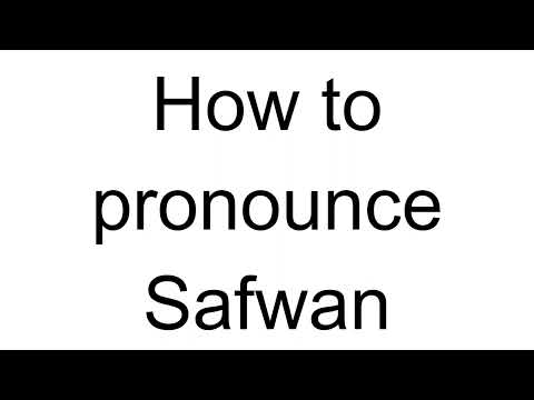 How to Pronounce Safwan (Arabic)