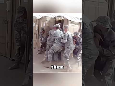 Soldiers Surprise their Commander in the Porta Potty
